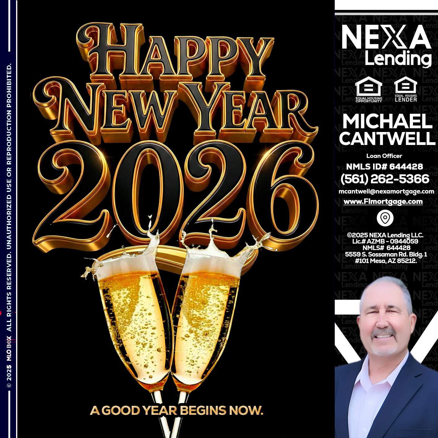 happy new year 2026 - Michael Cantwell -Loan Officer