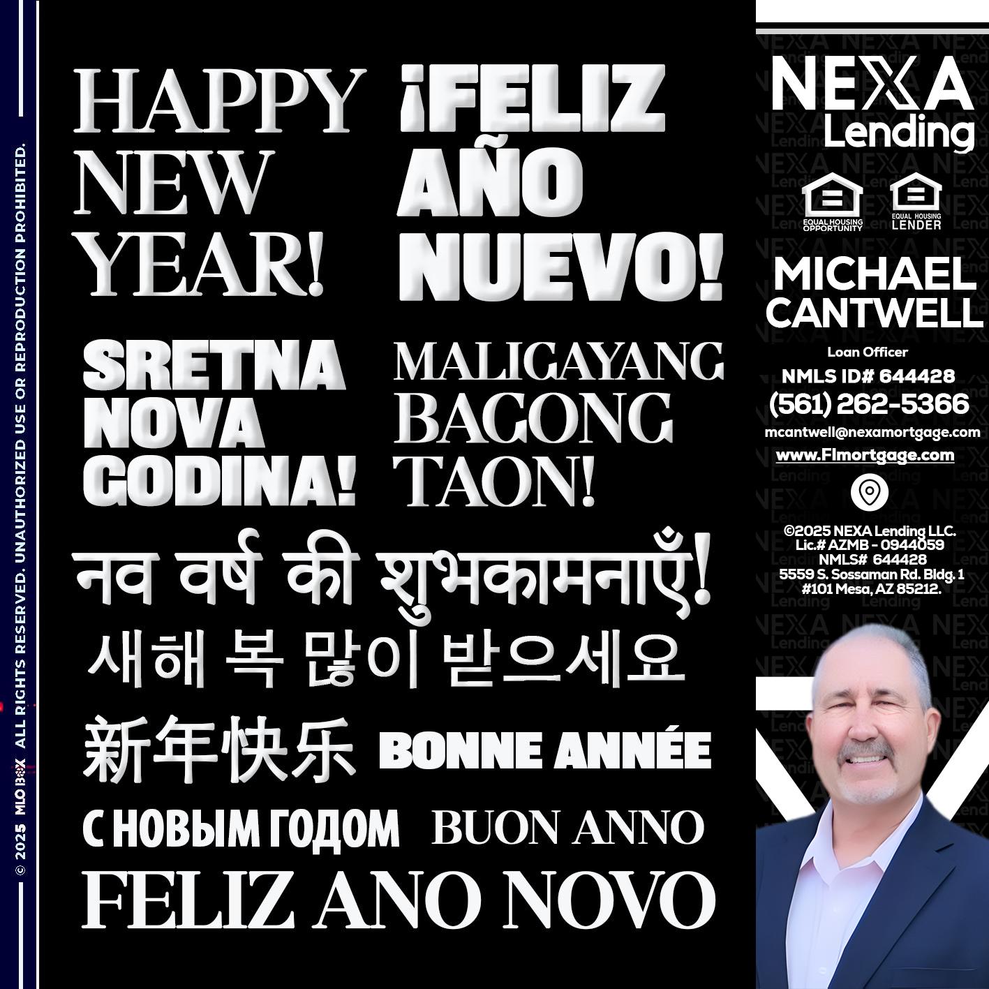 HAPPY NEW YEAR - Michael Cantwell -Loan Officer