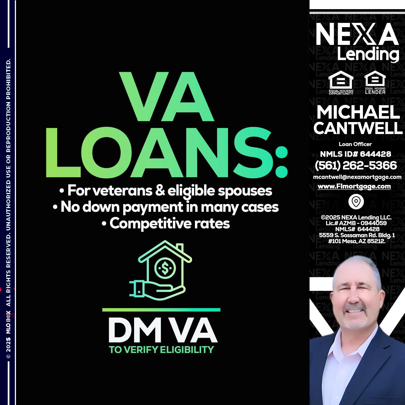 VA LOANS - Michael Cantwell -Loan Officer