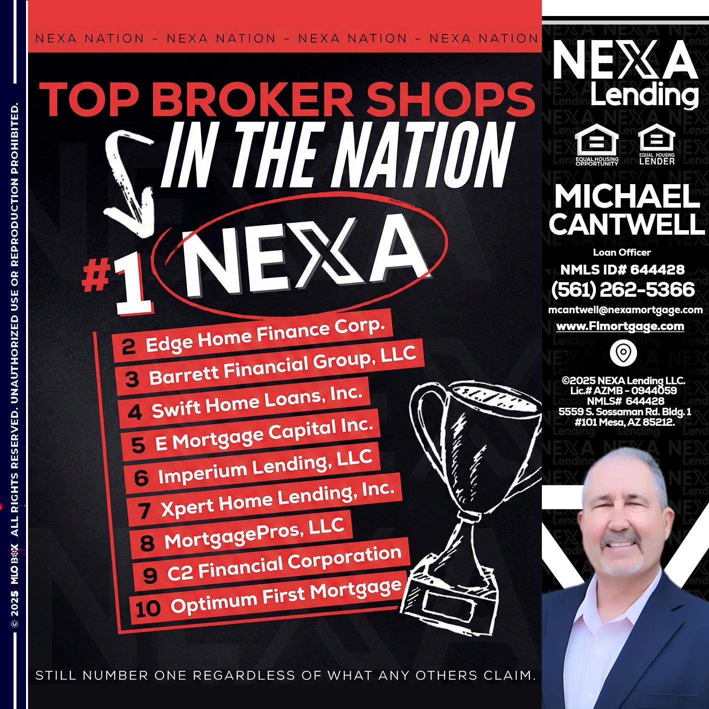 top broker - Michael Cantwell -Loan Officer