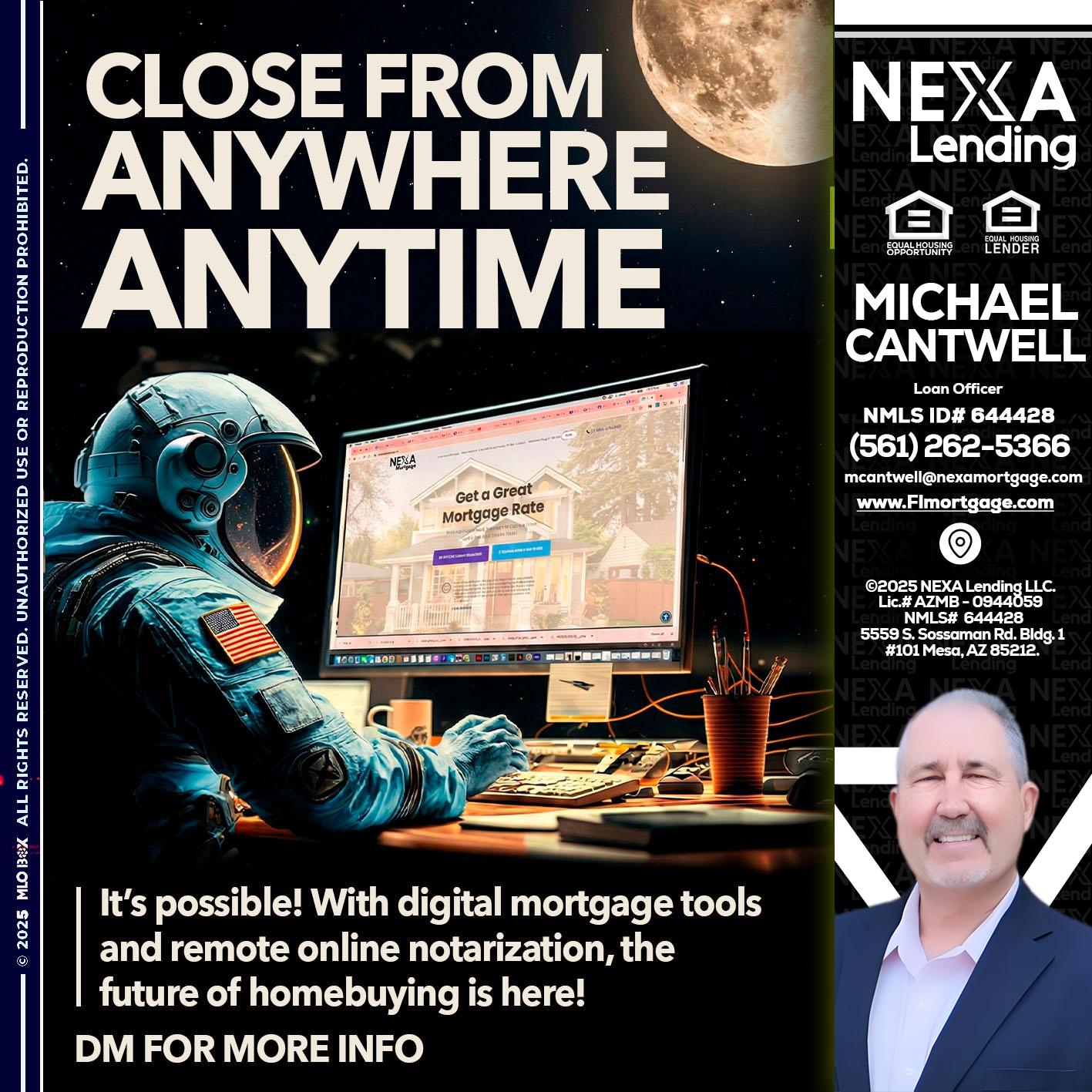 close from - Michael Cantwell -Loan Officer