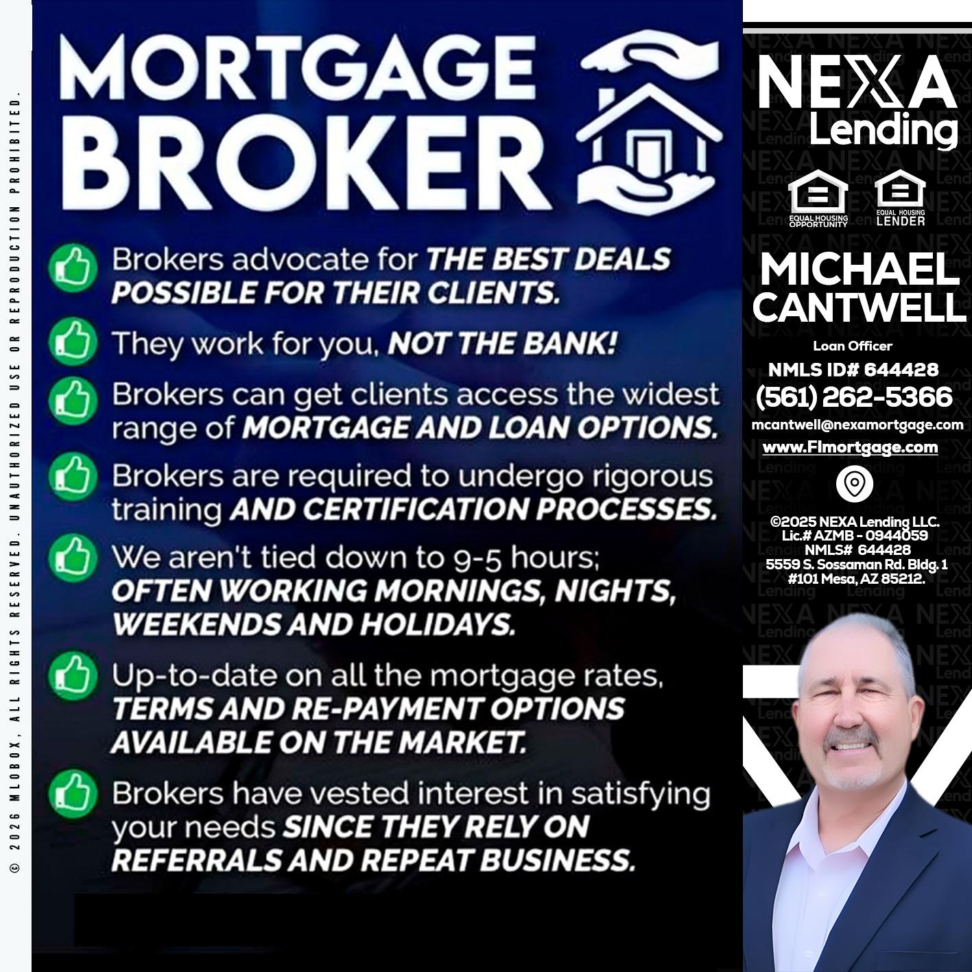 MORTGAGE BROKER - Michael Cantwell -Loan Officer