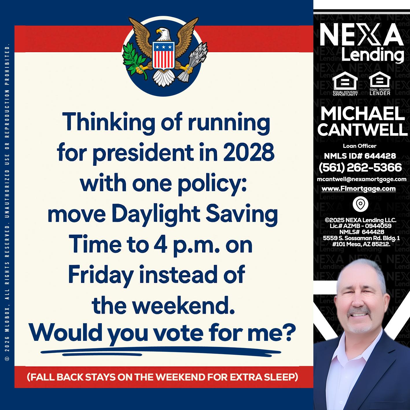 THINKING OF RUNING - Michael Cantwell -Loan Officer