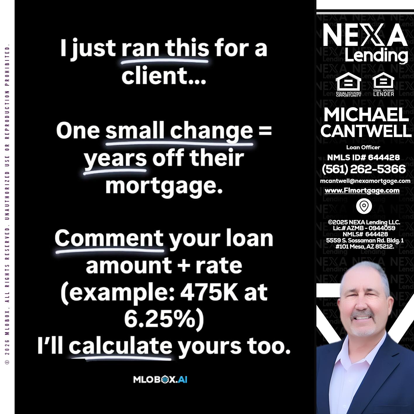I JUST RAN - Michael Cantwell -Loan Officer