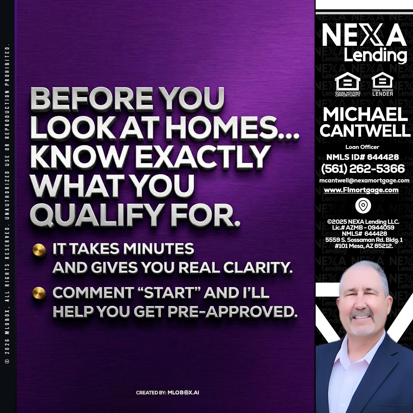BEFORE YOU - Michael Cantwell -Loan Officer