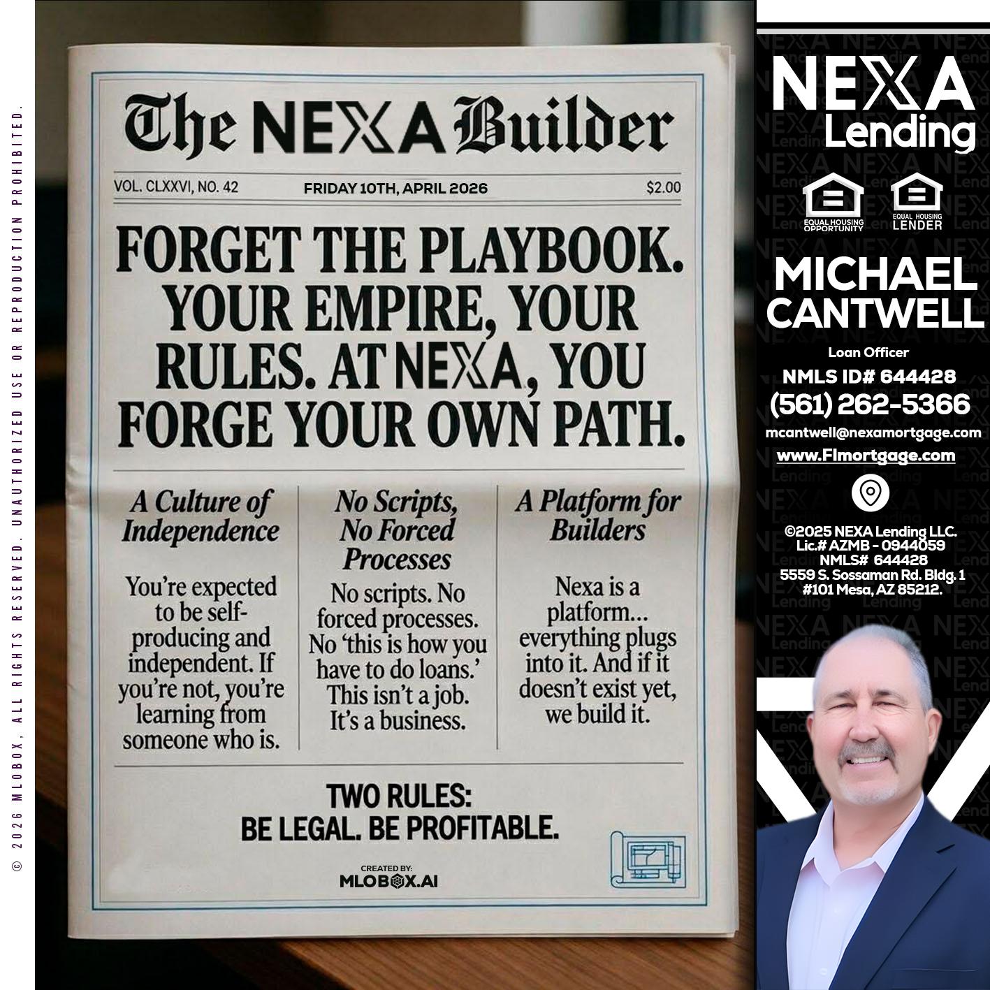 THE NEXA BUILDER - Michael Cantwell -Loan Officer