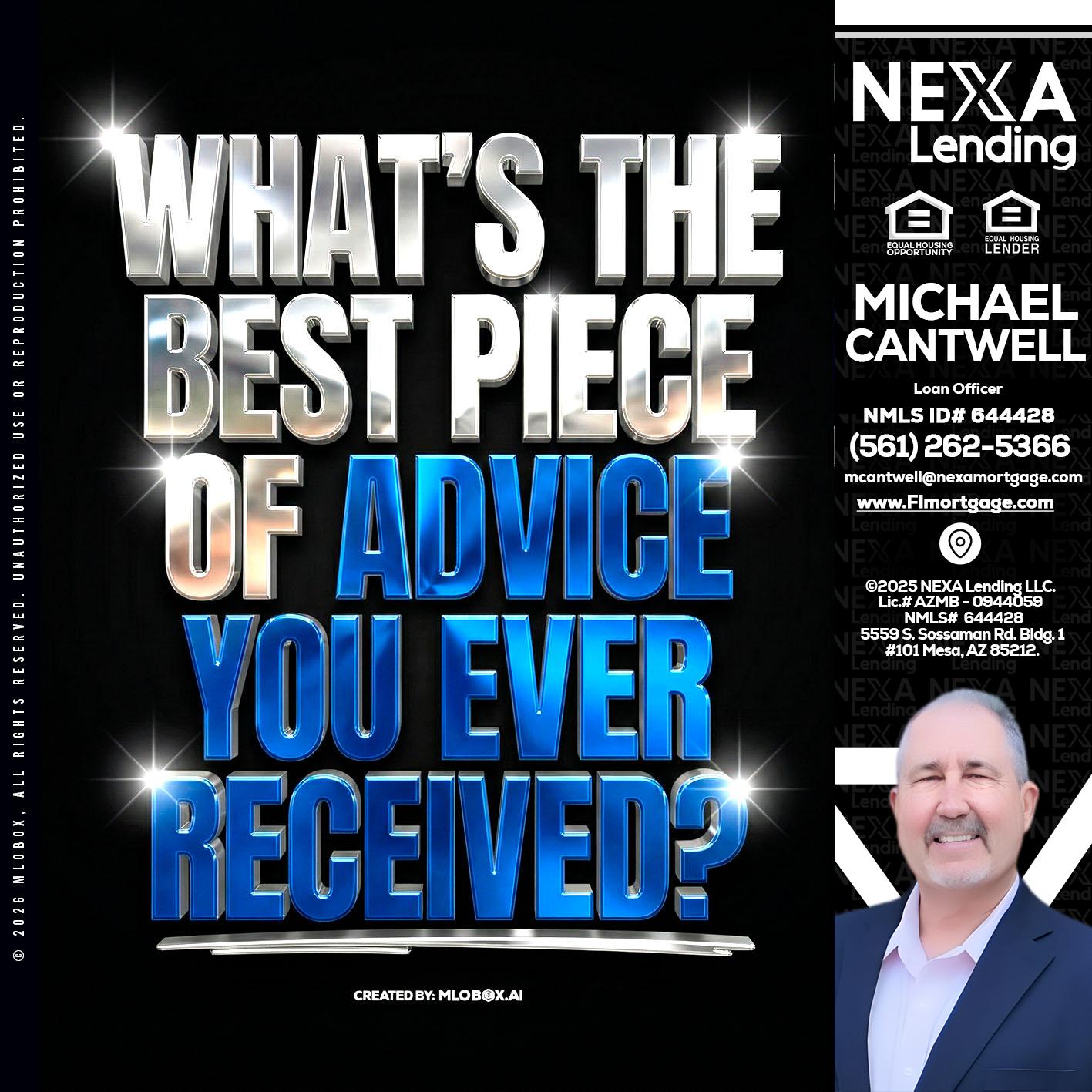 WHATS THE BEST - Michael Cantwell -Loan Officer