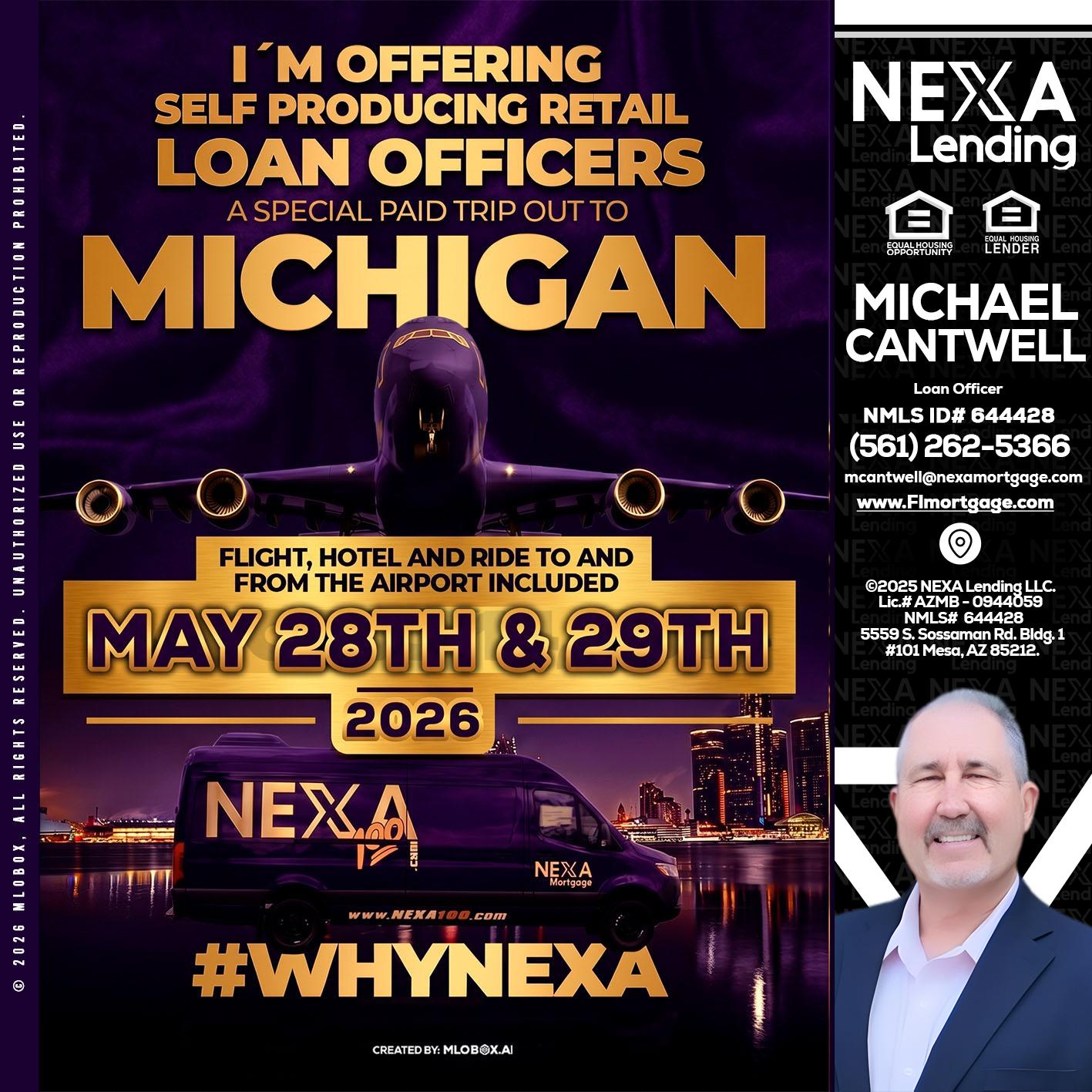 MICHIGAN - Michael Cantwell -Loan Officer
