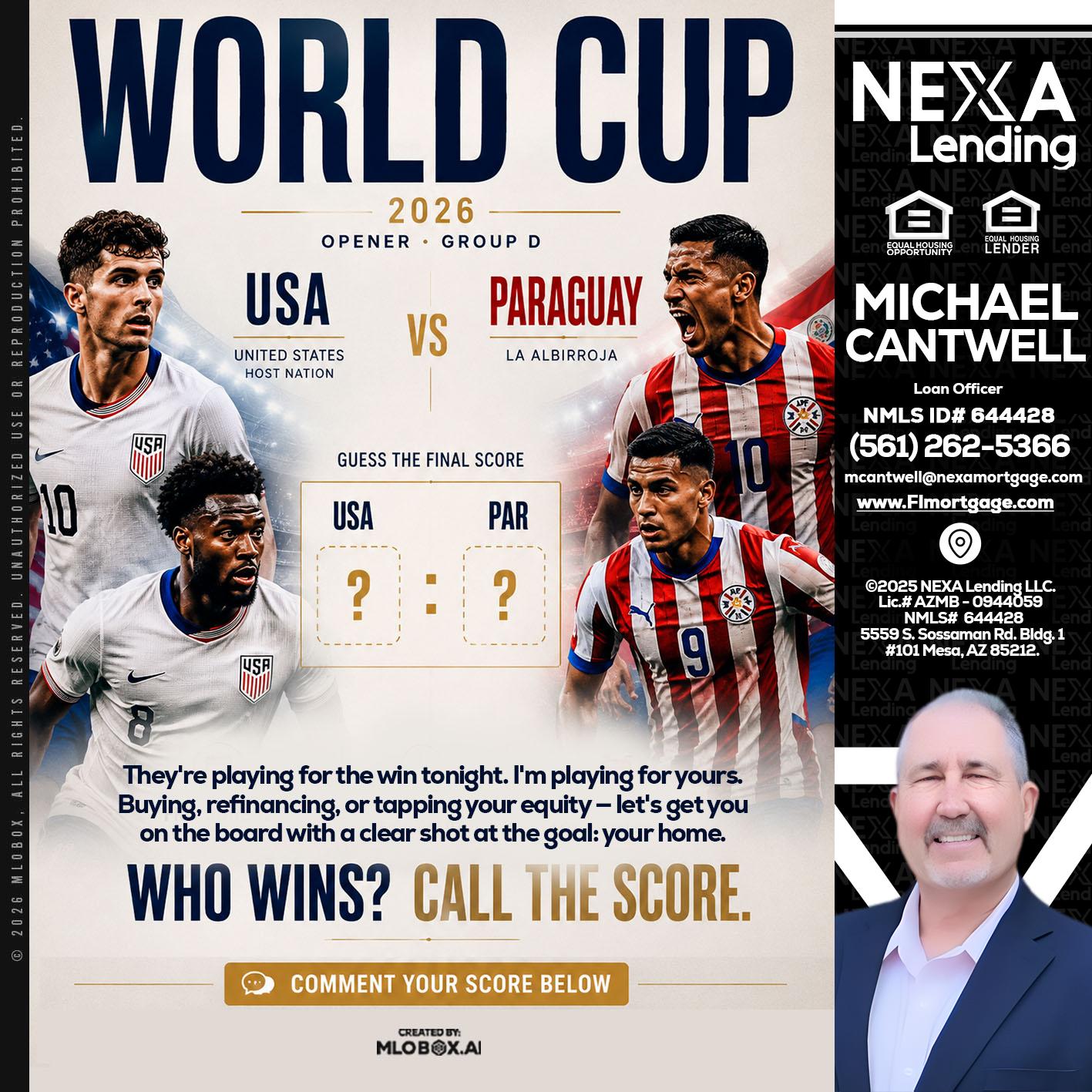 WORLD CUP 2026 - Michael Cantwell -Loan Officer