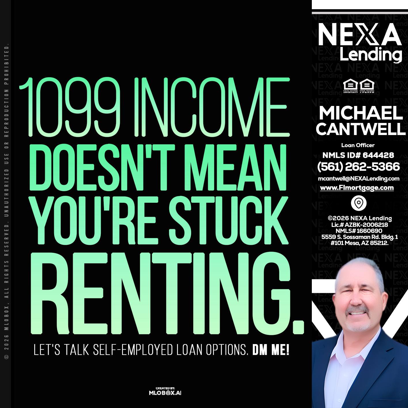 1099 income - Michael Cantwell -Loan Officer