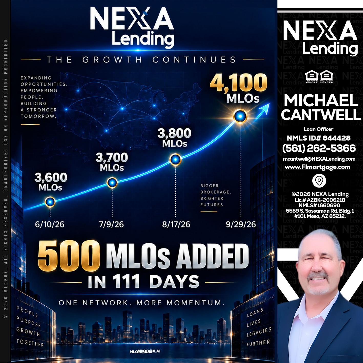 4,100 MLOs - Michael Cantwell -Loan Officer